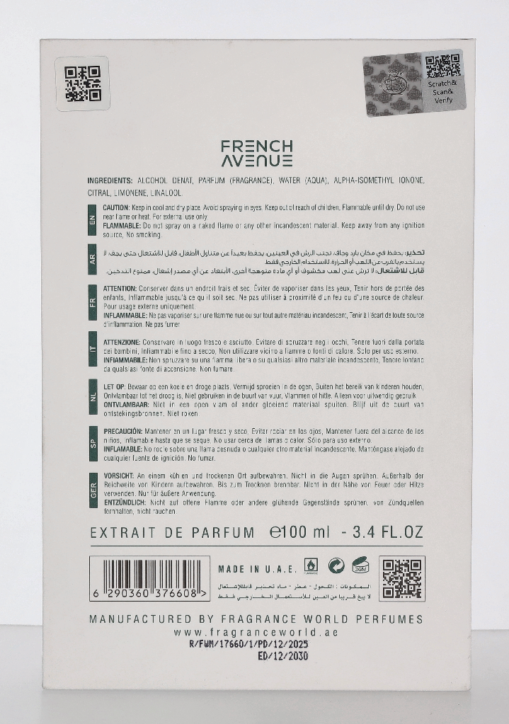 French Avenue Aether Extrait De Parfum 100 ml