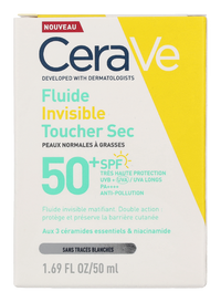 CeraVe Invisible Dry Touch Fluid Sunscreen SPF 50+ 50 ml