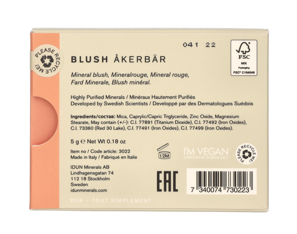 Idun Minerals Pressed Blush 5 g