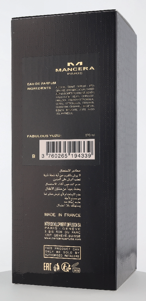 Mancera Fabulous Yuzu Edp Spray 120 ml
