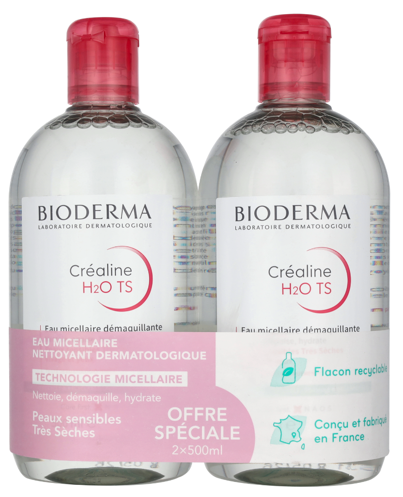 Bioderma Crealine Ts H2O Solution Micellaire Duo Pack 1000 ml