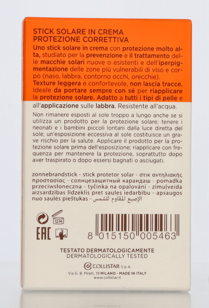 Collistar Cream Sun Stick SPF50+ 9 ml