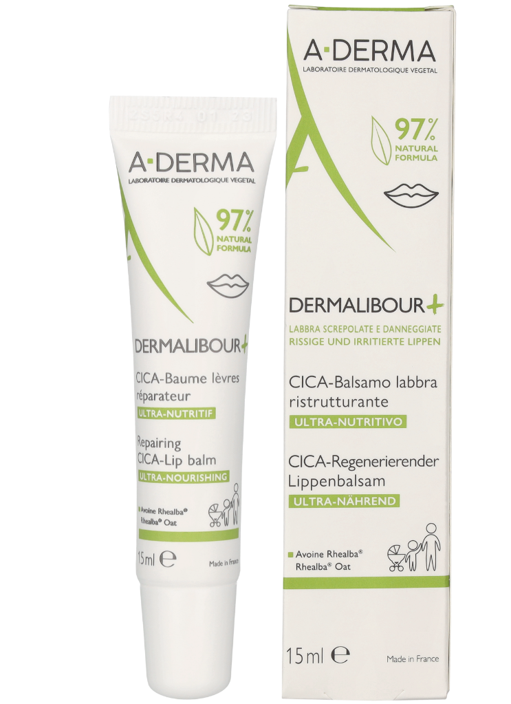 A-Derma Dermalibour+ Repairing Cica-Lip Balm 15 ml