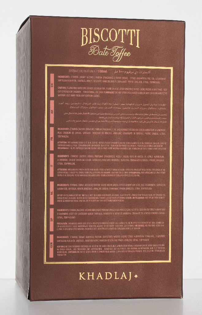 Khadlaj Biscotti Date Toffee Extrait De Parfum 100 ml