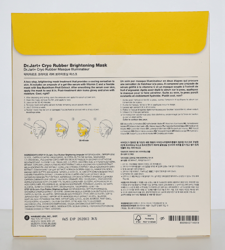 Dr. Jart+ Cryo Rubber With Brightening Vitamin C 44 g