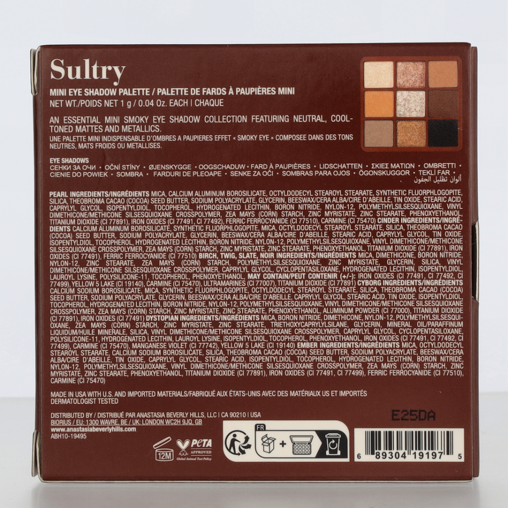 Anastasia Beverly Hills Mini Sultry Eye Shadow Palette 9 g