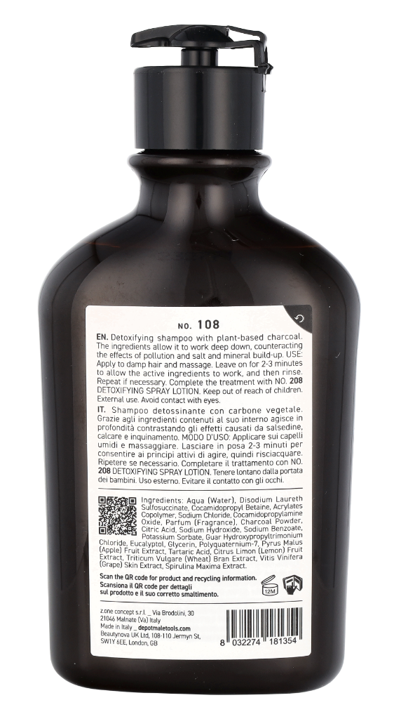 Depot No. 108 Detoxifing Charchoal Shampoo 250 ml