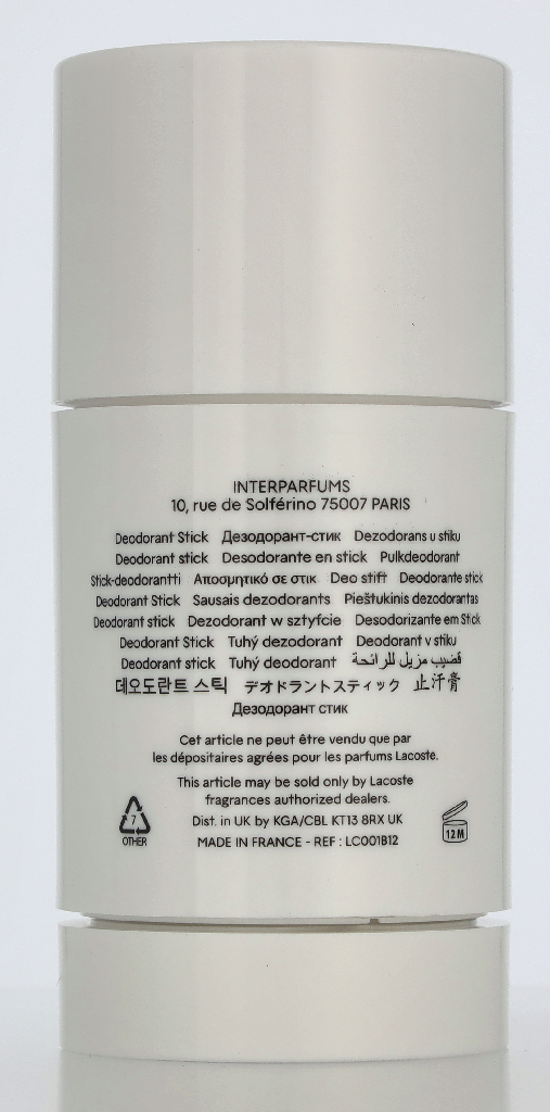 Lacoste E.D.L. L.12.12 Blanc Deo Stick 75 ml