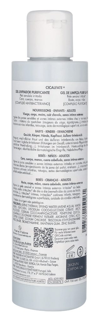 Avene Cicalfate+ Purifying Cleansing Gel 200 ml