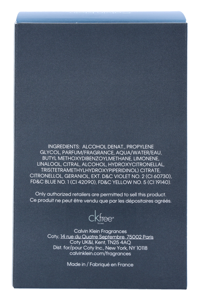 Calvin Klein Ck Free For Men Edt Spray
