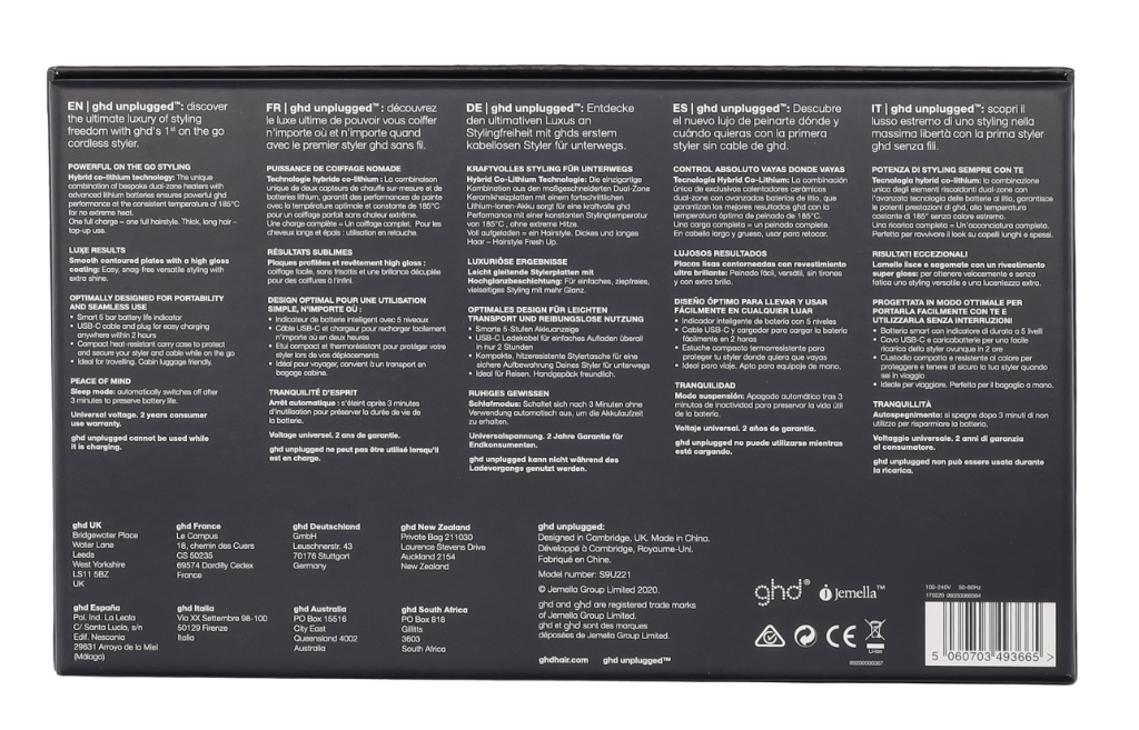 GHD Unplugged Styler - Black 1 piece