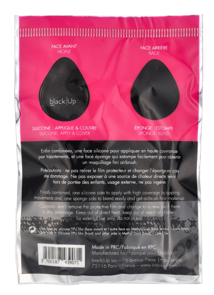 Black Up Double-Sided Silicone Sponge 1 stuk