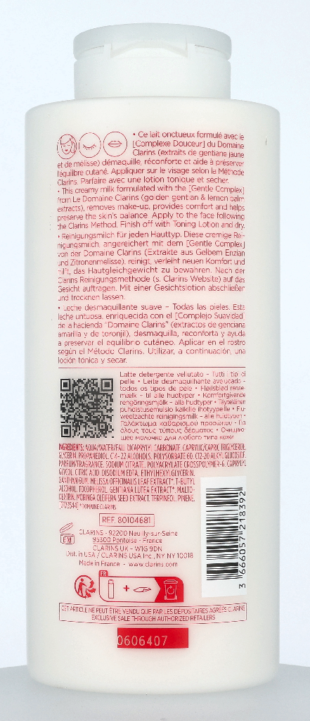 Clarins Velvet Cleansing Milk 400 ml