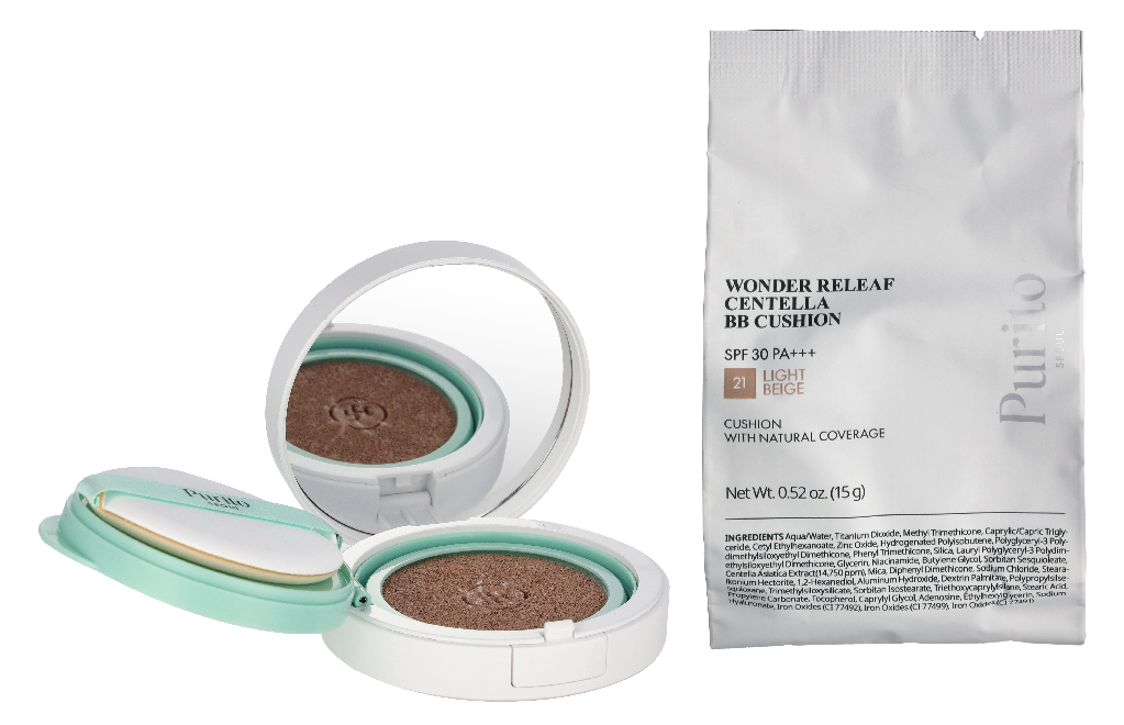 Purito Seoul Wonder Releaf Centella BB Cushion Duo Set 30 g