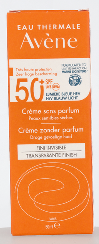 Avene High Protection Unscented Cream SPF50+ 50 ml