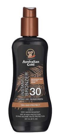 Australian Gold Instant Bronzer Spray Gel Sunscreen SPF30 237 ml