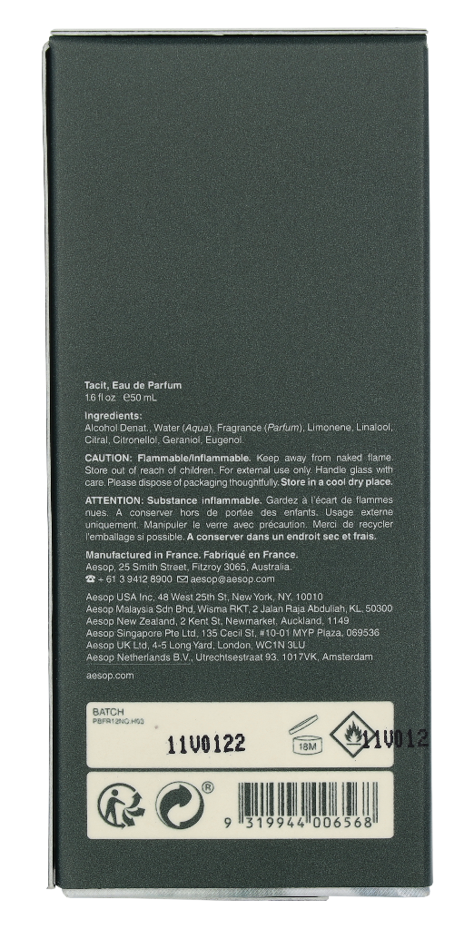 Aesop Tacit Eau de parfum Spray 50ml