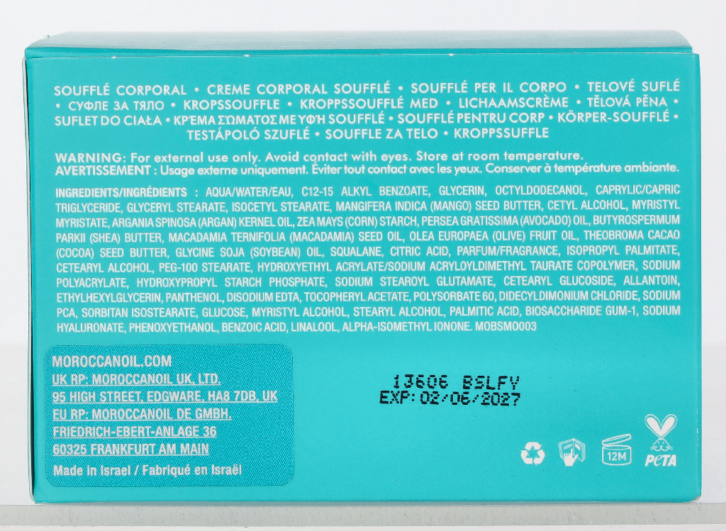 Moroccanoil Rich Hydration Body Souffle 200 ml