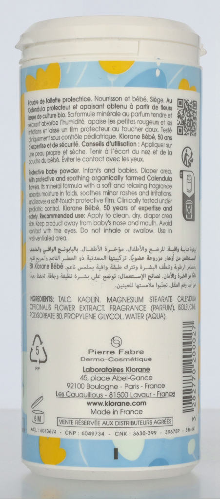 Klorane Bebe Protective Baby Powder 100 g