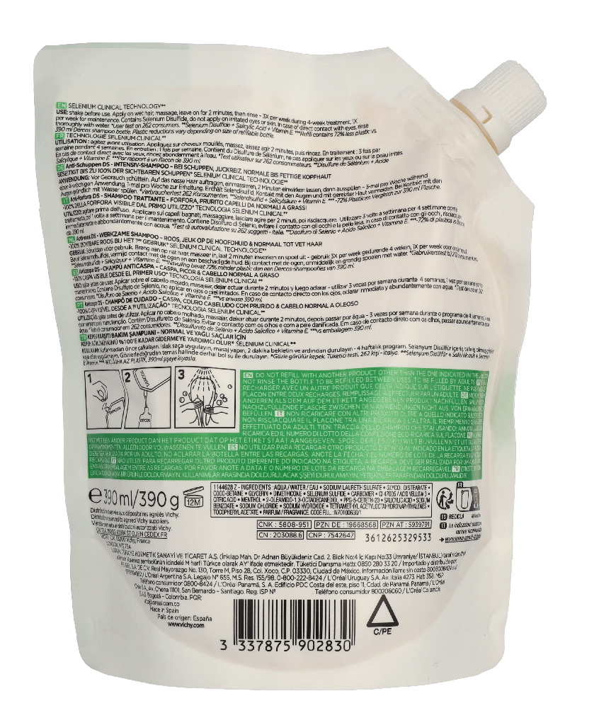 Vichy Dercos Anti-Dandruff Shampoo Refill 390 ml