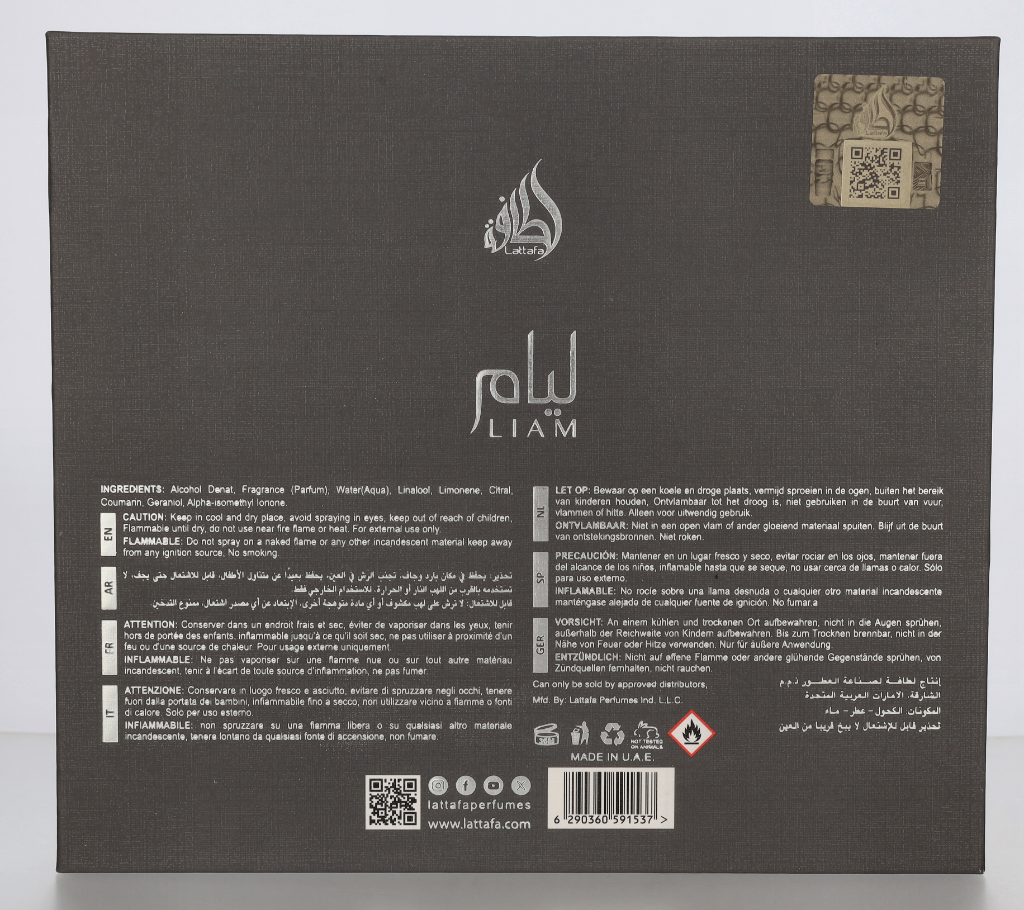 Lattafa Liam Grey Edp Spray 100 ml