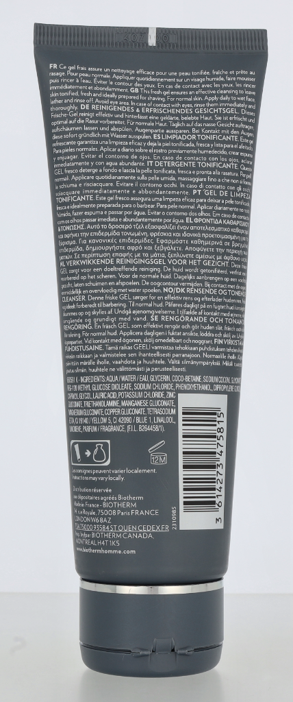 Biotherm Homme Gel Nettoyant Visage 125ml