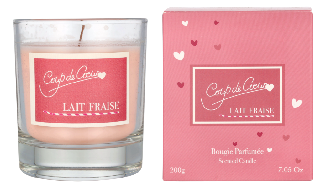 Coup De Coeur Lait Fraise Scented Candle 200 g