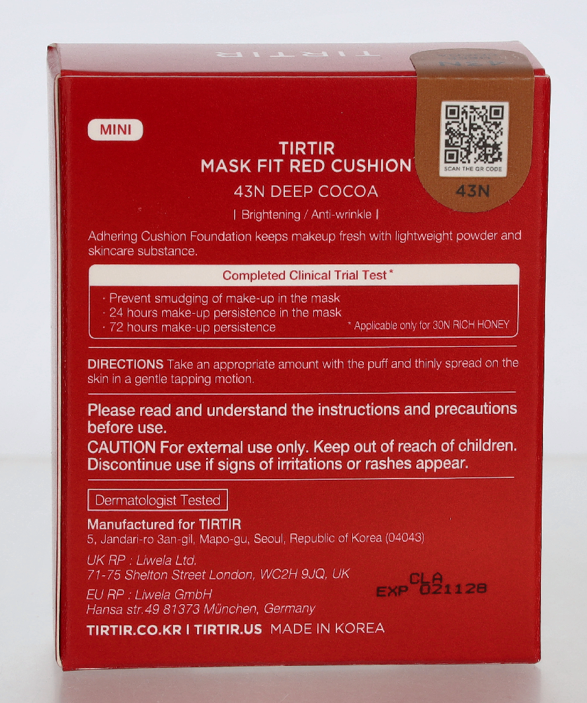 Tirtir Mask Fit Red Mini Cushion Foundation 4.50 g