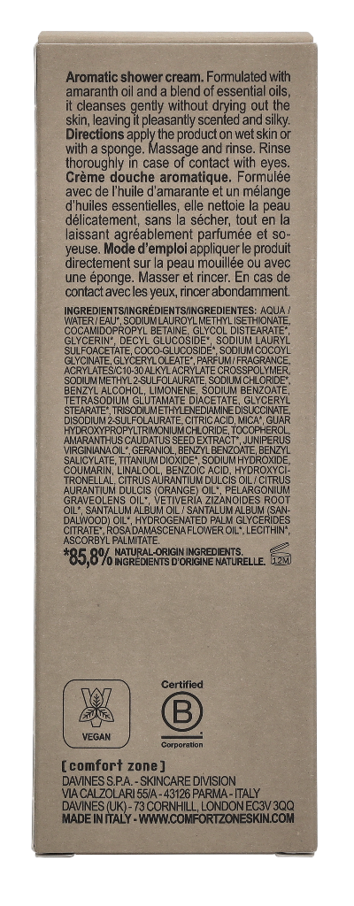 Comfort Zone Tranquillity Shower Cream 200 ml