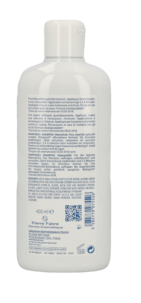 Ducray Anaphase+ Anti-Hairloss Complement Shampoo 400 ml