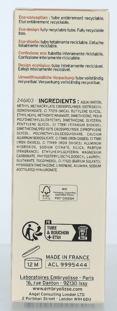 Embryolisse Illuminating BB Cream SPF20 30 ml