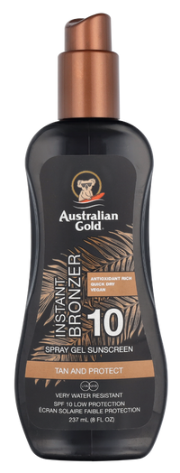 Australian Gold Spray Gel With Instant Bronzer Sunscr. SPF10 237 ml