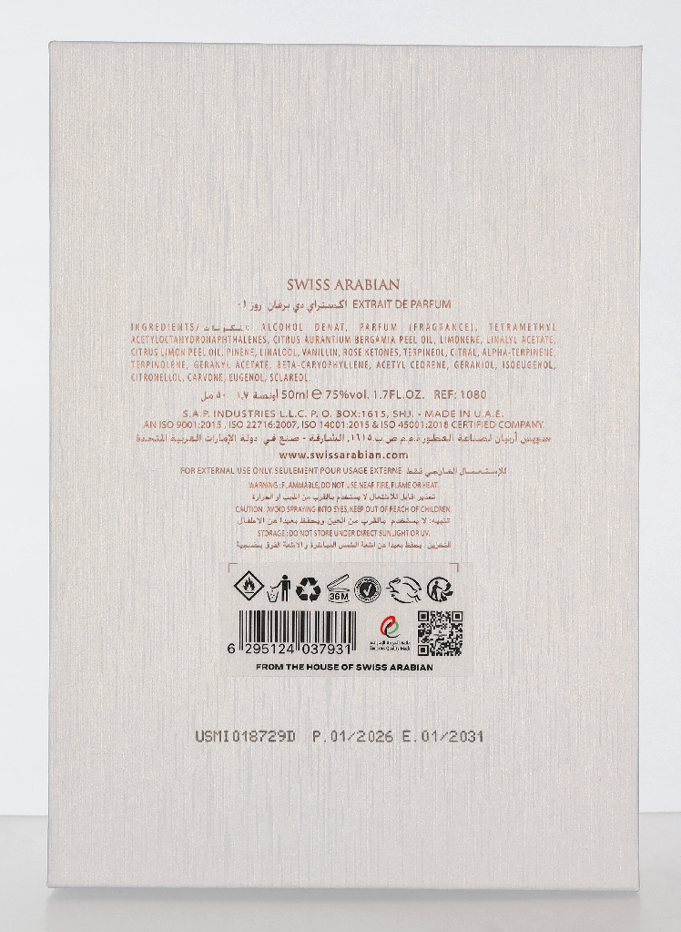 Swiss Arabian Rose 01 Edp Spray 50 ml