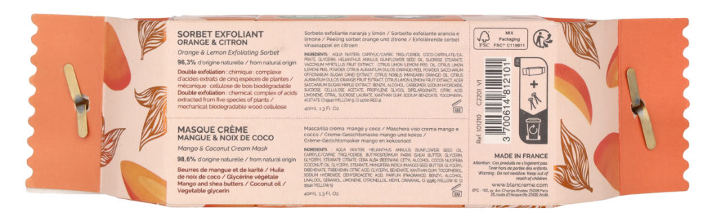 Blancreme Exfoliating Sobet + Cream Mask Duo 80 ml