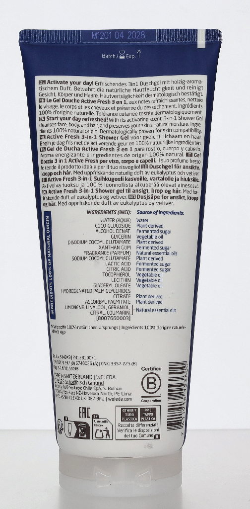 Weleda Men Active Fresh Invigorating Shower Gel 200 ml