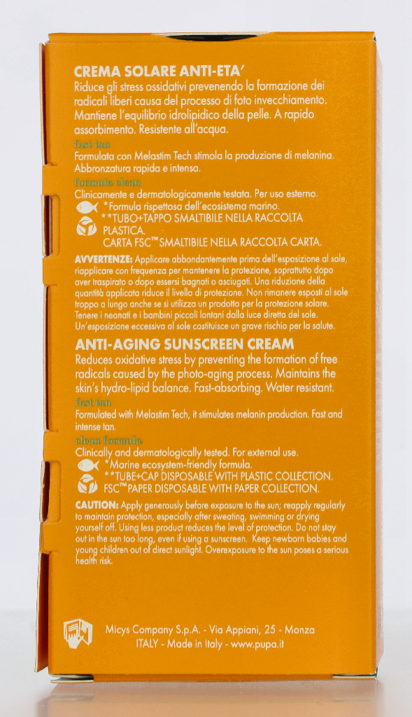 Pupa Anti-Aging Sunscreen SPF50 50 ml