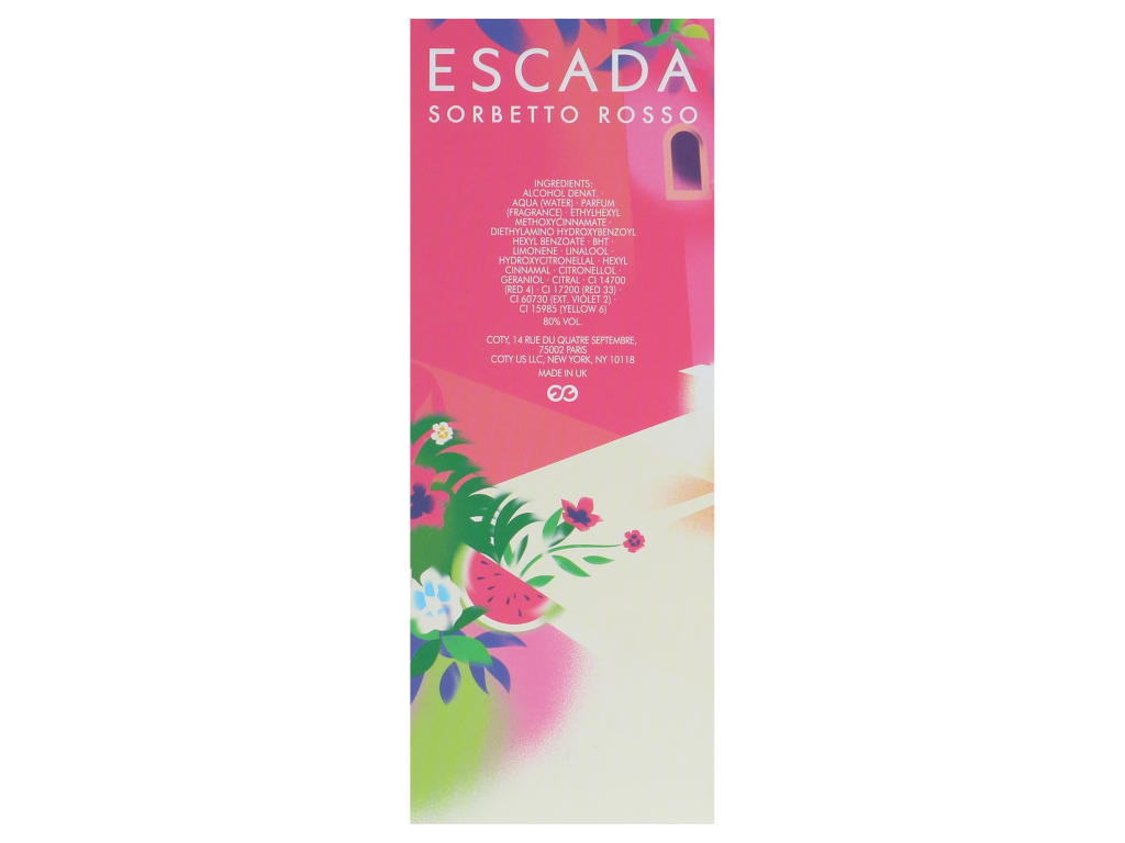 Escada Sorbetto Rosso Edt Spray 100 ml