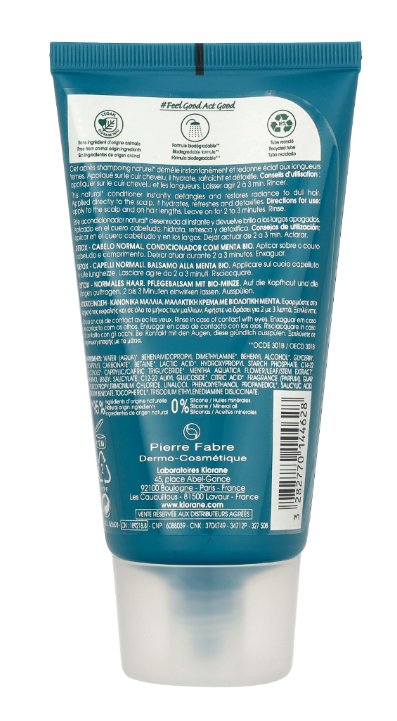 Klorane Anti-Pollution Conditioner With Aquatic Mint 150ml