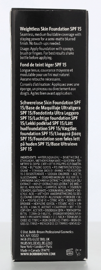 Bobbi Brown Weigthless Skin Foundation SPF15 30 ml
