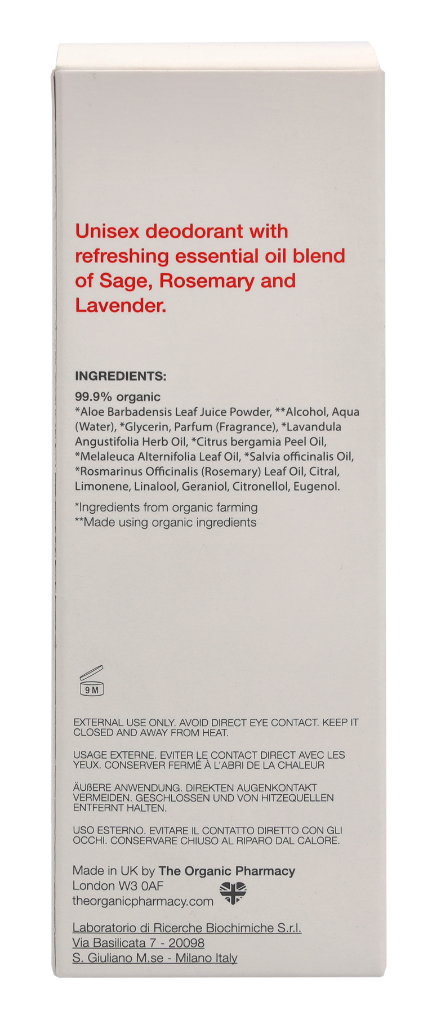 The Organic Pharmacy Deodorant Spray 50 ml