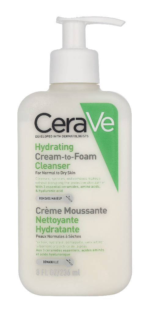 CeraVe Hydrating Cream-To-Foam Cleanser