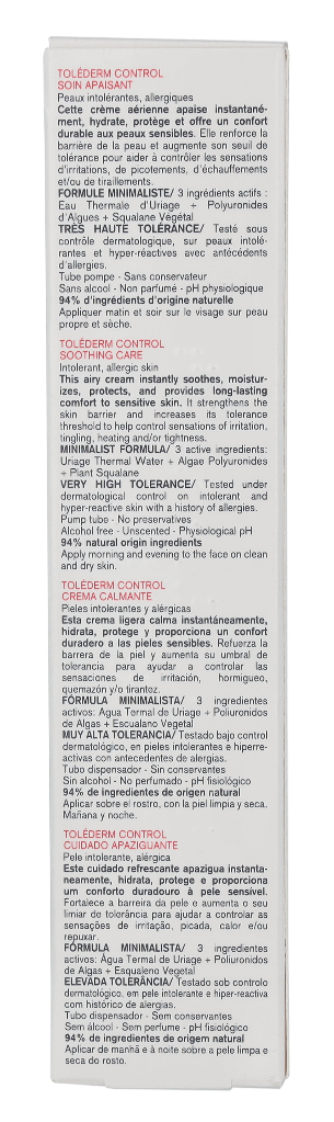 Uriage Tolederm Control Soothing Care 40 ml