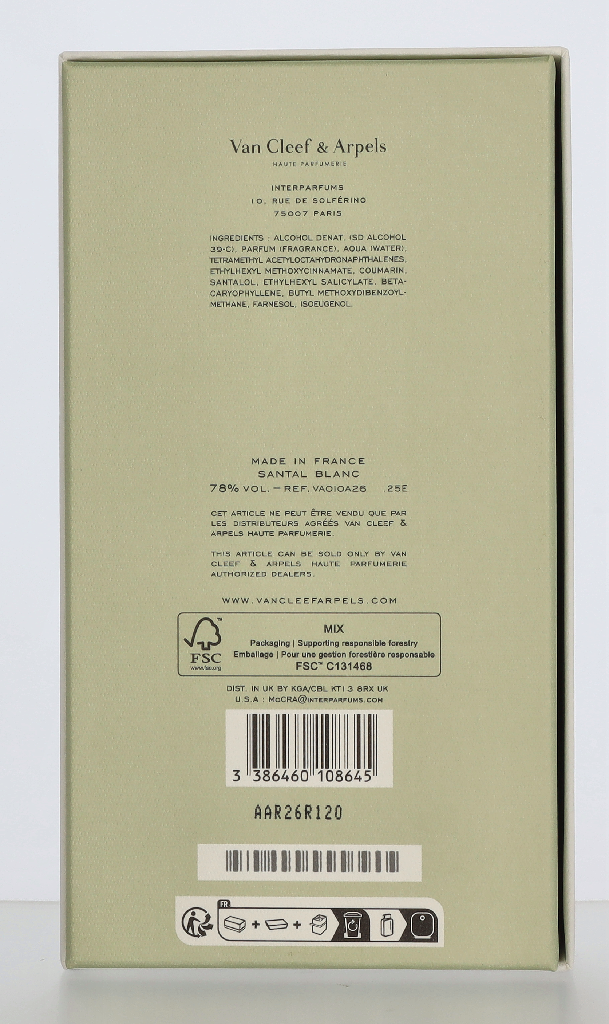 Van Cleef & Arpels Coll. Extr. Santal Blanc Edp Spray 75 ml