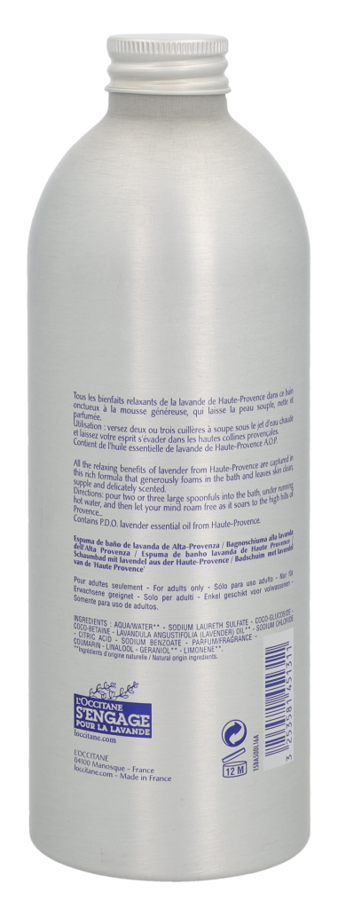 L'Occitane Lavende Foaming Bath 500 ml