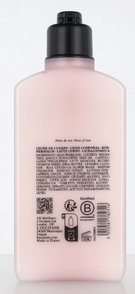 L'Occitane Rose Body Lotion 250 ml