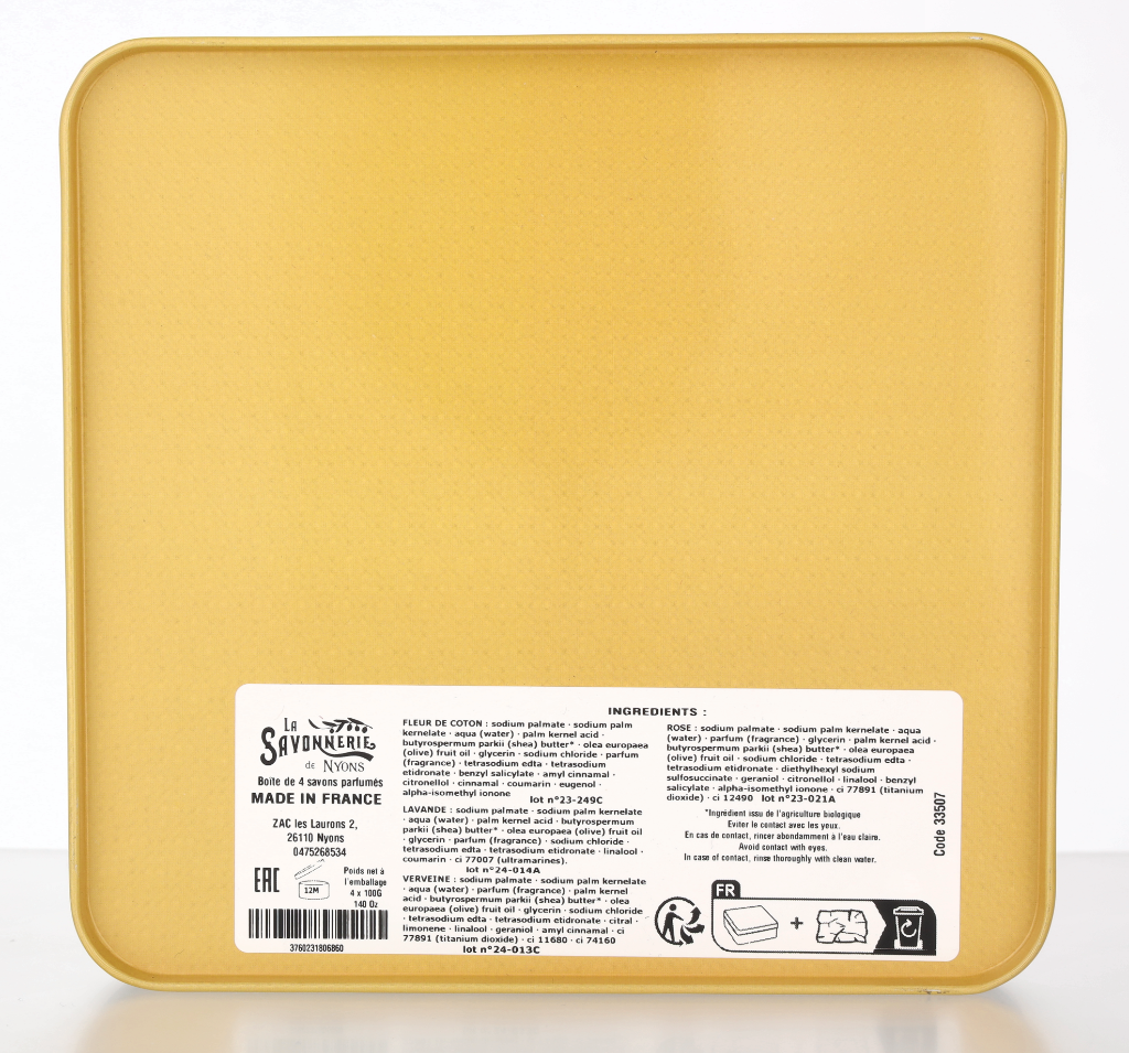 La Savonnerie De Nyons Soap Bar Set 4 Pcs - Cote D'Azur 400 g