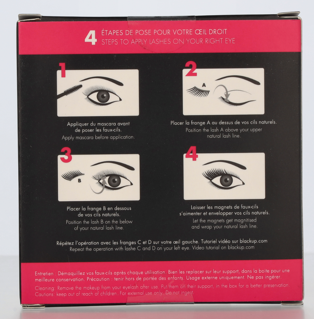 Black Up Magnetic Eyelashes 4 stuk