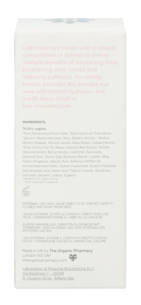 The Organic Pharmacy Rose Diamond Eye Cream 15ml