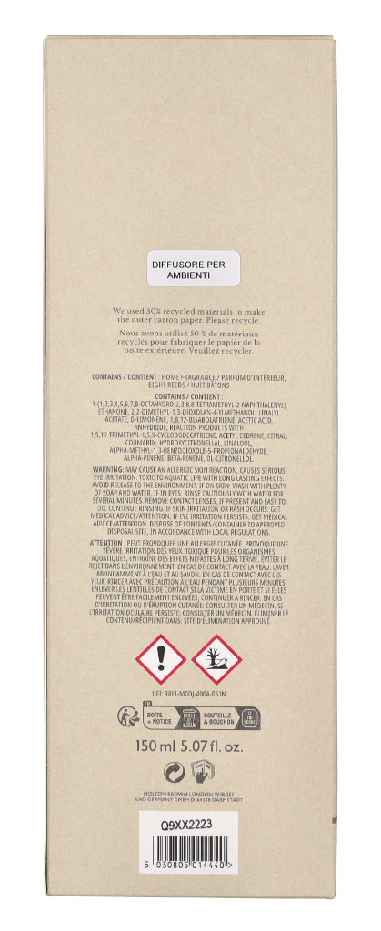M.Brown Rhubarb & Rose Diffuser 150ml