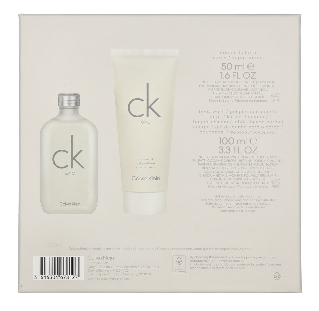 COFFRET CK ONE - EDT100+H&B100+M COFFRET CK ONE 150 ml